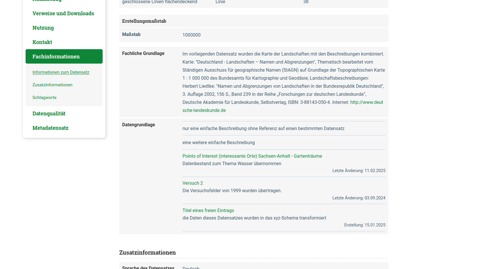 InGrid Portal: Datengrundlage/Herkunft" InGrid Portal: "Datengrundlage/Herkunft"