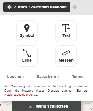 Webmap Client - Zeichnen & Messen