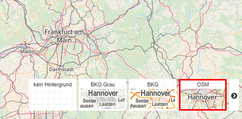 Webmap Client - Hintergrundkarten