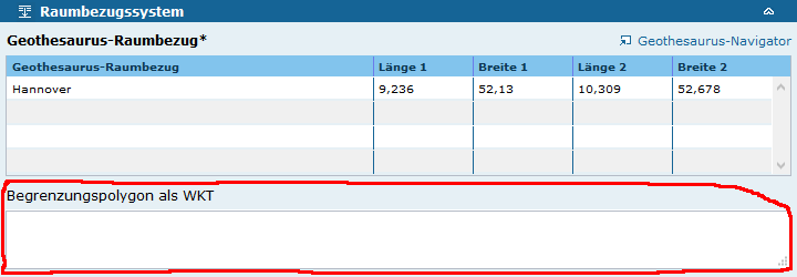 Begrenzungspolygon als WKT Begrenzungspolygon als WKT