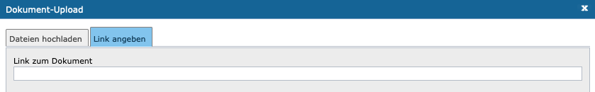 Link angeben im Dokument-Upload