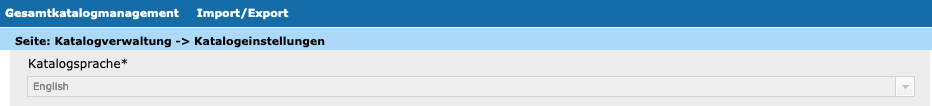 Katalogsprache English