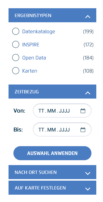 Portal: Neue Facette Zeitbezug in der Suche