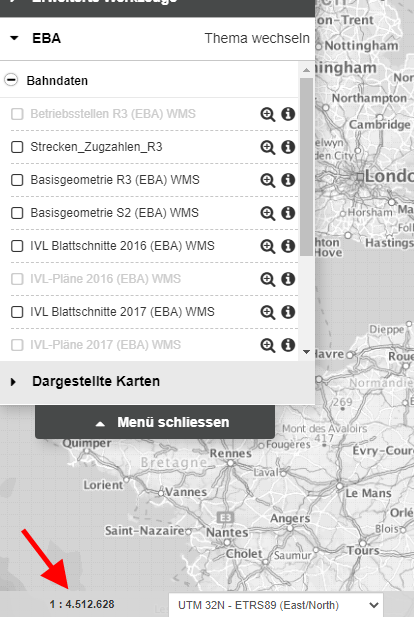 Karten: Maßstabszahl statt Maßstabslinie - Ansicht Enduser Karten: Maßstabszahl statt Maßstabslinie - Ansicht Enduser