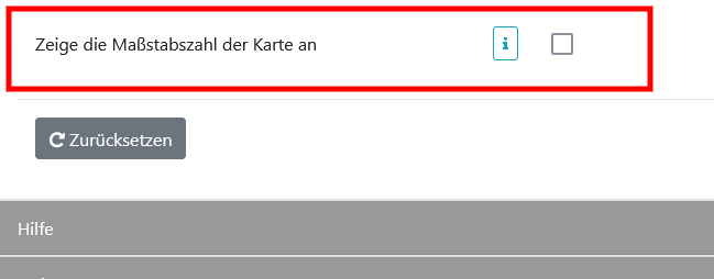 Karten: Maßstabszahl statt Maßstabslinie - Admin-Oberfläche Mapclient