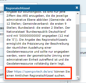 Portal: Neuer Verweis auf ARS-Tool in Hilfetext im Profil MetaVer Portal: Neuer Verweis auf ARS-Tool in Hilfetext im Profil MetaVer