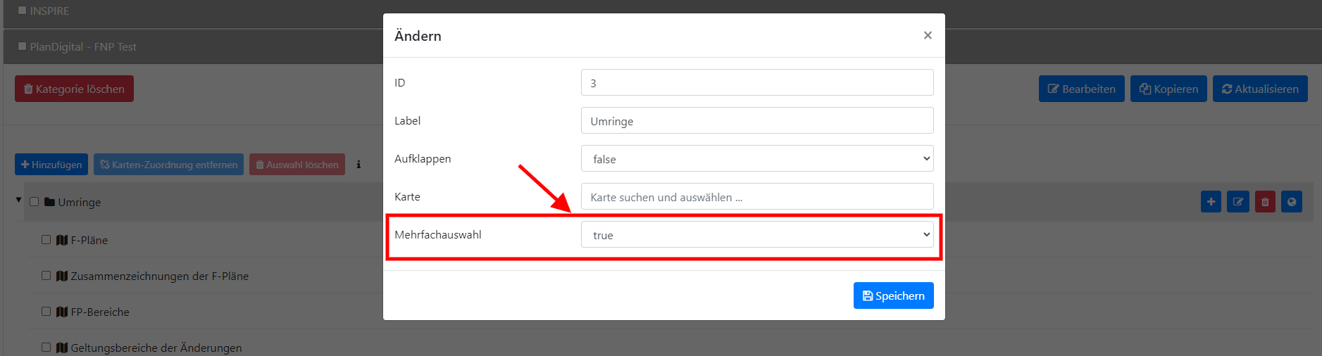 Karten: Neue Option "Mehrfachauswahl" für untergeordnete Layer - Admin-GUI Dropdown Karten: Neue Option "Mehrfachauswahl" für untergeordnete Layer - Admin-GUI Dropdown