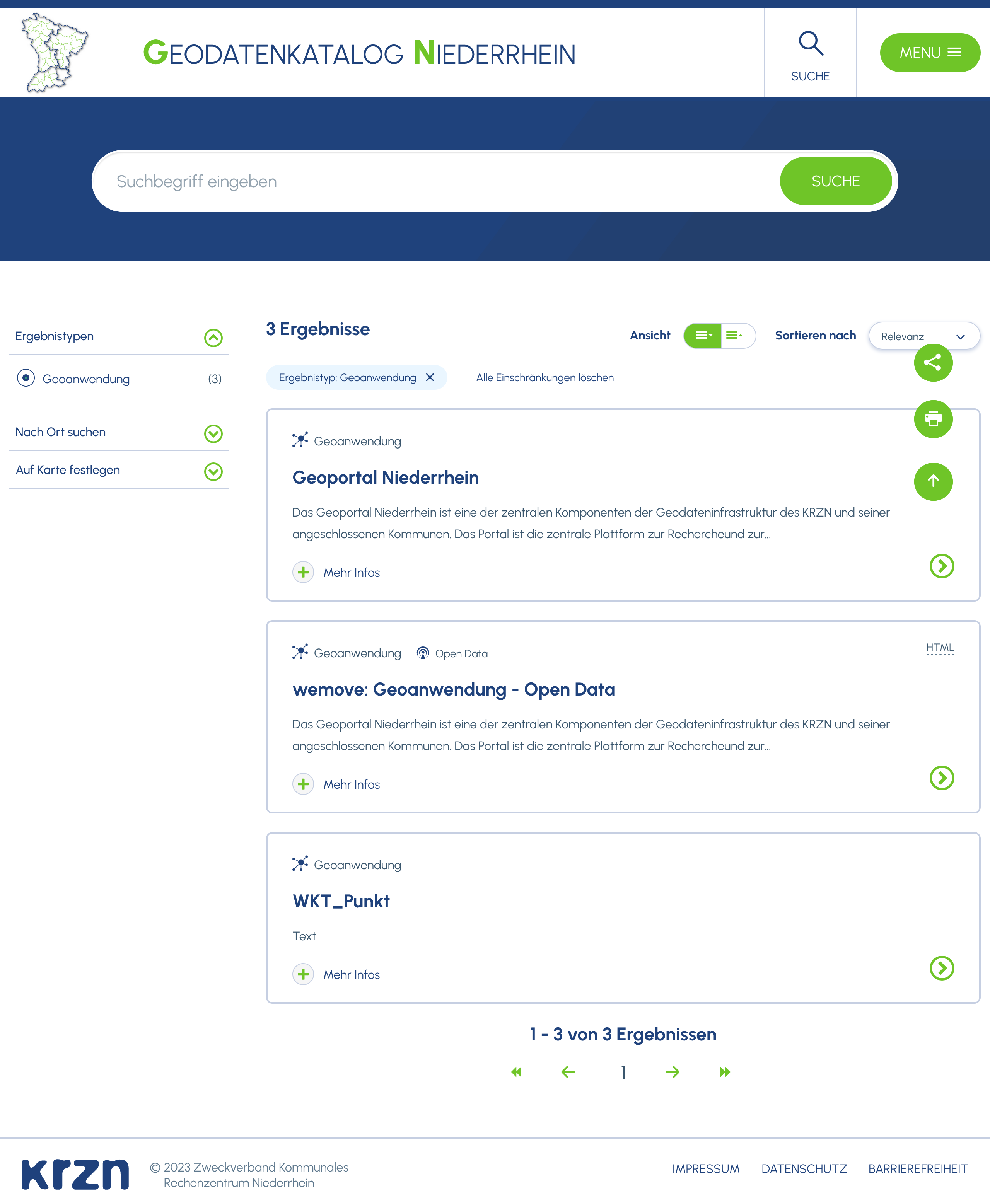 Portal: Layout für das Profil KRZN - Suche Portal: Layout für das Profil KRZN - Suche