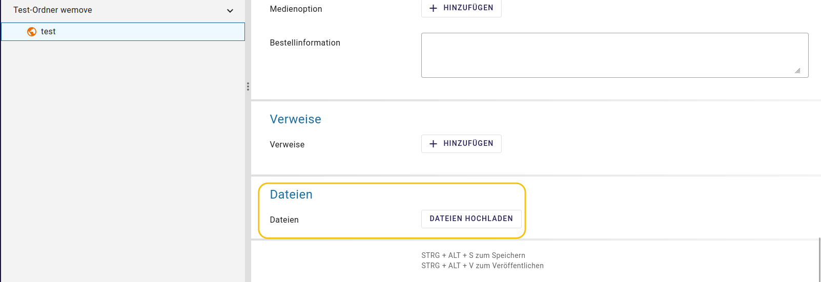 Editor - Dateien: "Bereitstellen von Daten für alle Profile" Editor - Dateien: "Bereitstellen von Daten für alle Profile"