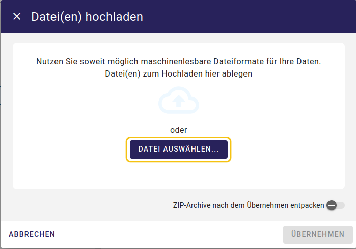 Editor - Dateien Hochladen: "Bereitstellen von Daten für alle Profile" Editor - Dateien Hochladen: "Bereitstellen von Daten für alle Profile"