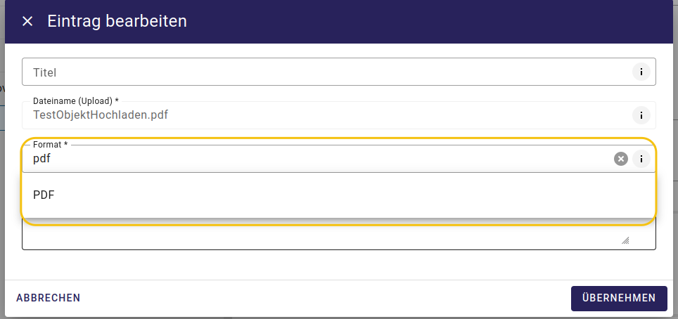 Editor - Eintrag Bearbeiten: "Bereitstellen von Daten für alle Profile" Editor - Dateien Eintrag Bearbeiten: "Bereitstellen von Daten für alle Profile"