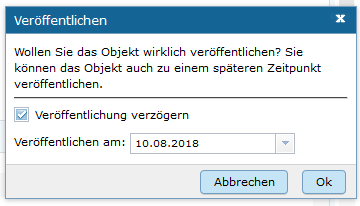 Zeitgesteuerte Veröffentlichung von Datensätzen Zeitgesteuerte Veröffentlichung von Datensätzen