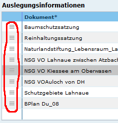 Sortierfunktion für Zeilen in Dokumententabellen Sortierfunktion für Zeilen in Dokumententabellen