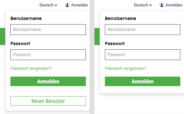 Deaktivierung Benutzerregistrierung Deaktivierung Benutzerregistrierung